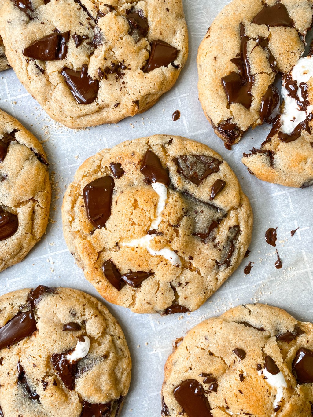 Soft and Gooey S’mores Stuffed Cookies