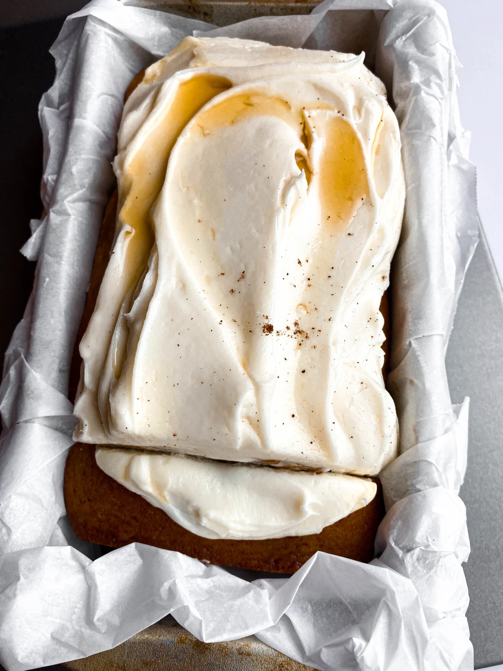 Spiced Apple Bread with a Simple Cream Cheese Frosting